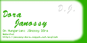 dora janossy business card