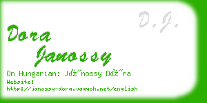 dora janossy business card